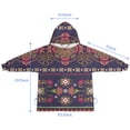 thumbnail image 7 of Purple Boho Tribal Floral and Mandalas Pattern Blanket Hoodies for Kids 6-13YR Oversize Wearable Blanket Hoodies for Boys Girls Teens, 7 of 7