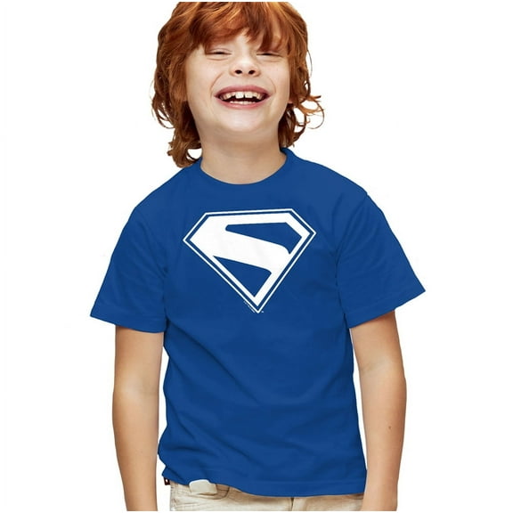 Superman 2025 New Logo White Kids T Shirt for Youth Boys and Girls
