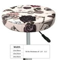 thumbnail image 4 of Balery Retro Red Black Roses Fundas de asiento para taburete de bar redondo de tela de terciopelo ajustables que protegen de arañazos y manchas para sillas de 14 a 17 pulgadas.-14 inch, 4 of 7