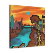Frontier Town Scene - Canvas