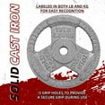 thumbnail image 4 of Signature Fitness Standard Cast Iron 1-Inch Weight Plate Set, 120LB Total (25LB x2, 10LB x4, 5LB x4, 2.5LB x4) for Strength Training & Weightlifting, 4 of 7