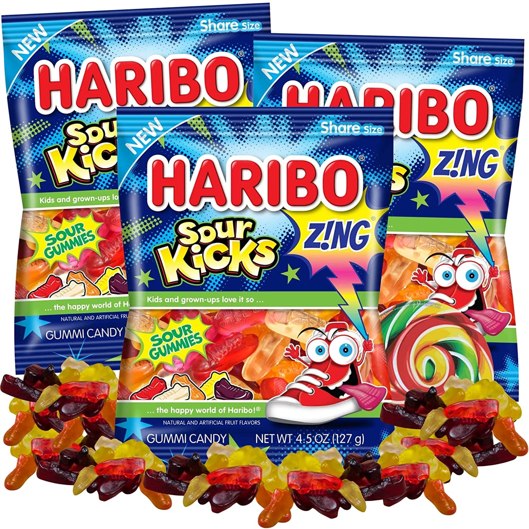 Gummy Candy Zing Sour Kicks Shareable Candies, Fruit Flavored Shoe