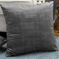 thumbnail image 6 of Home Soft Things Textured Velvet 4 Piece Throw Pillow Cover Set - Peat - 20" x 20", 6 of 7
