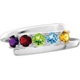 thumbnail image 4 of 14k White Gold Polished 5-Stone Mothers Ring Mounting no stones included - 3.8gm, 4 of 8