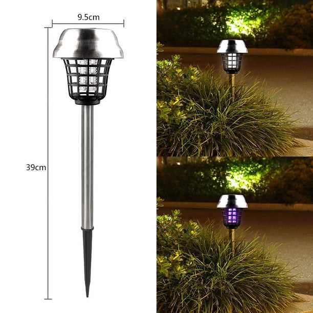 Lámpara solar para matar mosquitos, lámpara para exteriores, diseño de patio, lámpara para jardín, exterior, hogar, impermeable, LED, repelente de mosquitos, lámpara atrapa insectos