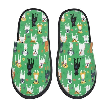 

Slippers for Women Men colorful Dog Puppy Warm Womens Mens House Shoes Bedroom Slippers Fuzzy Memory Foam Slippers Winter House Indoor Shoes Aesthetic Dorm Slippers