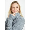thumbnail image 2 of Aran Supersoft Chunky Sweater 100 % Premium Merino Wool Women's Cowl Neck Jumper Cable Knitted Pullover Made in Ireland, 2 of 7