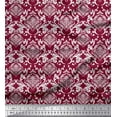 thumbnail image 1 of Soimoi Satin Silk Fabric Swirls & Floral Artistic Print Fabric by The Yard 42 Inch Wide, 1 of 1