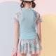 thumbnail image 5 of Traje de baño para niñas Traje de baño dividido deportivo colorido Conjunto de natación de manga corta, 5 of 7