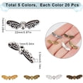 thumbnail image 2 of 1 BOX 100PCS Alloy Angel Beads Charm Wings Beads Small Metal Tibetan Silver Gold Bronze Butterfly Wing Fairy Loose Spacer Beads Bulk for DIY Jewelry Making Beading Kit Bracelets Diy Craft Supply, 2 of 6
