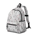 thumbnail image 2 of Cat and Fan White Pattern Cute School Backpack with Padded Back and Adjustable Shoulder Straps 13.4"x11"x4.7", 2 of 5