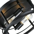thumbnail image 7 of 12"W 2-Light Flush Mount Ceiling Light Fixture, Industrial Vintage Ceiling Light for Kitchen Bedroom, Matte Black, 7 of 7