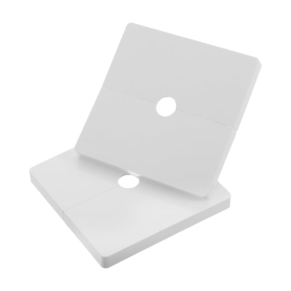 POPETPOP 2Pcs White Decorative Plastic Wall Escutcheon Plate Trim for 86 Type Socket Wall Hole