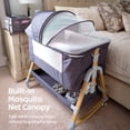 thumbnail image 4 of HARPPA 3-in-1 Baby Bassinet Bedside Sleeper, Khaki, 4 of 10