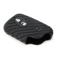 thumbnail image 5 of Carbon Fiber Pattern Soft Silicone Key Fob Cover For Lexus is ES GS LS CT LX GX RX, etc 1st Gen Smart Keyless Fob (Black Twill Weave), 5 of 6