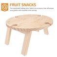 thumbnail image 3 of Shisuyan 1Pc Outdoor Folding Wine Table Portable Collapsible Picnic Table Khaki, 3 of 8