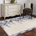 thumbnail image 3 of Vintage Navy Blue Roses Area Rugs 4'x6', Small Throw Rugs for Office Bathroom, Spring Floral Elegant Pastoral Retro Art Indoor Outdoor Rug Non-Slip Low Pile Carpet Runner Reversible Floor Mats, 3 of 8