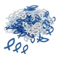 thumbnail image 3 of 108 Piezas Peces dan Forma a Recortes de Natural, Formas de Artesanales Azul blanco, 3 of 8