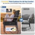thumbnail image 4 of Muphyers Aluminum Patio Chairs with Ottomans, 4-Piece Outdoor Patio Furniture Set with 5.1" Cushions, Heavy Duty Armchairs with Footrests, Rust-Resistant Dining Chairs for Lawn Deck Porch,Black, 4 of 11