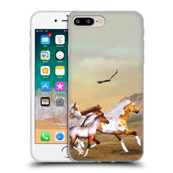 Head Case Designs Officially Licensed Simone Gatterwe Horses Wild Herd Soft Gel Case Compatible with Apple iPhone 7 Plus / iPhone 8 Plus