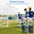 thumbnail image 2 of Slsy Foldable Soccer Goal - 10x6FT Soccer Goals for Backyard - Foldable Steel Soccer Goal with Training Target & 6 Cones for Teens/Adults Practice Training, 2 of 7