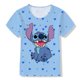 thumbnail image 1 of Camiseta Bebé Niña LiloStitch Estampado de dibujos animados Moda Verano Casual Niños Manga corta Diseño estético Top Niños Tshirt160 Gao Jinjia LED, 1 of 2
