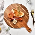 thumbnail image 3 of Acacia Wood Pizza Peel, Multipurpose Serving Board With Handle, for Kitchen Oven To Table, Color, 3 of 5
