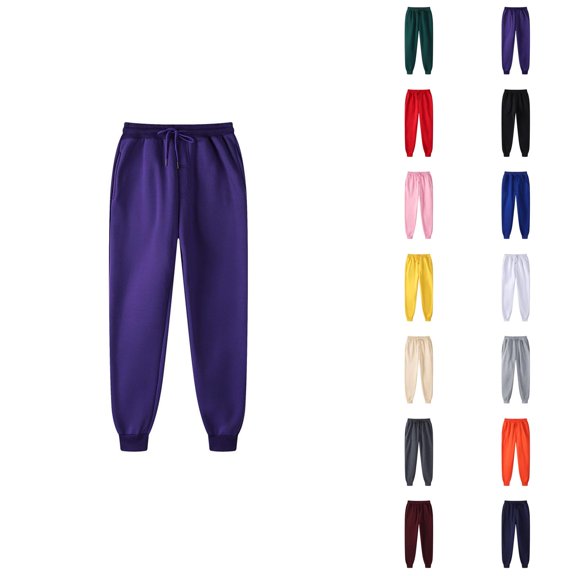 Mens Sweatpants 2026 Fall Winter Fashion Drawstring Elastic Waist Lined Joggers with Pockets Trousers