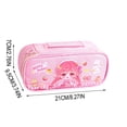 thumbnail image 3 of Pencil Case Large Capacity Stationery Organizer, Multi Compartment Pen Pouch Durable Storage Bag, Portable Pencil Box for School Office Students Daily Use, 3 of 7