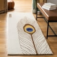thumbnail image 3 of SAFAVIEH Soho Carleton Peacock Feather Wool Runner Rug, Beige/Brown, 2'6" x 8', 3 of 7