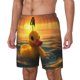 thumbnail image 1 of Balery Cartoon Swimming Yellow Duck Bañador para hombre, shorts de playa de secado rápido con entrepierna y forro de compresión-Medium, 1 of 6