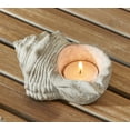 thumbnail image 2 of Conch Shell Tabletop Tealight Holder Distressed Finish Resin 5.5 Inch, 2 of 2