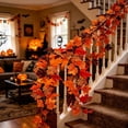 thumbnail image 4 of chaungfeng Artificial Maple Leaf Garland,69" Halloween Thanksgiving Foliage Hanging Vines - Fake Ivy,for Wedding Party Garden,Home,Dining Table Decoration,Wall,Fireplace, 4 of 8