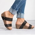 thumbnail image 3 of Sandalias de mujer de tacón alto con cuña estilo verano, cómodas, fáciles de combinar, talla 34-43, 3 of 5