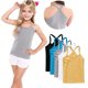 thumbnail image 1 of Odeerbi Camisetas de Las Niñas de 5 Paquetes Camisetas de Algodón Y Espalda Camisetas Bajas Sin Mangas Básicas Suaves, 1-13 Años, 1 of 9