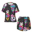 thumbnail image 2 of Yiaed Cat Icecream Print Short Sleeve Pajama Sets for Women Casual Crew Neck 2 Piece Lounge Sets Women's Short-Sleeved Pajama-4X-Large, 2 of 5