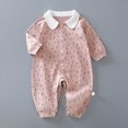 thumbnail image 2 of CAUYDY 6 9 12 18 Months Baby Boys One-Pieces Newborn Clothes Preemie Long Sleeved Sleepers Infant Boy Romper Fall Winter Toddler Pajamas Light Pink for Sizes 12-18 Months, 2 of 4