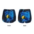 thumbnail image 5 of Picia Sports Tennis Ball Pattern Women's 2 in 1 Athletic Running Shorts High Waisted Workout Casual Gym Sweat Shorts with Comfy Liner Zipper Pockets-Medium, 5 of 9