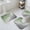 Green, variant on Sage Green Grey Ombre Bath Mat 3 Piece Bathroom Rug Set, Modern Abstract Art Aesthetics Non Slip Bath Rug Contour Mat and Toilet Lid Cover, Absorbent Shower Mats Soft Bath Rugs and Mats Sets