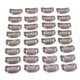 thumbnail image 1 of 30 clips de acero inoxidable para pelucas para extensiones de cabello, peines para peluquín, 9 dientes, 1.260 in, 0.04 oz/pc (marrón oscuro), 1 of 4