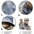 thumbnail image 3 of Designart "Civil Military Soldiers A Vintage Portrait II" Americana Wall Art - Global Blue Military Bedroom Canvas Wall Art, 3 of 6