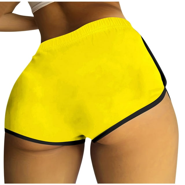 aidice Running Shorts for Women Summer Elastic Waisted Workout Comfy Fitting Athletic Sport Mini Shorts