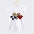 thumbnail image 5 of Ichuanyi Womens Tops, Summer Women's Shirt Tees Funny Cute Short Sleeve Fall T Shirt Hearth Love Shirt Gift Tops Blouse Gift For Couples, 5 of 6