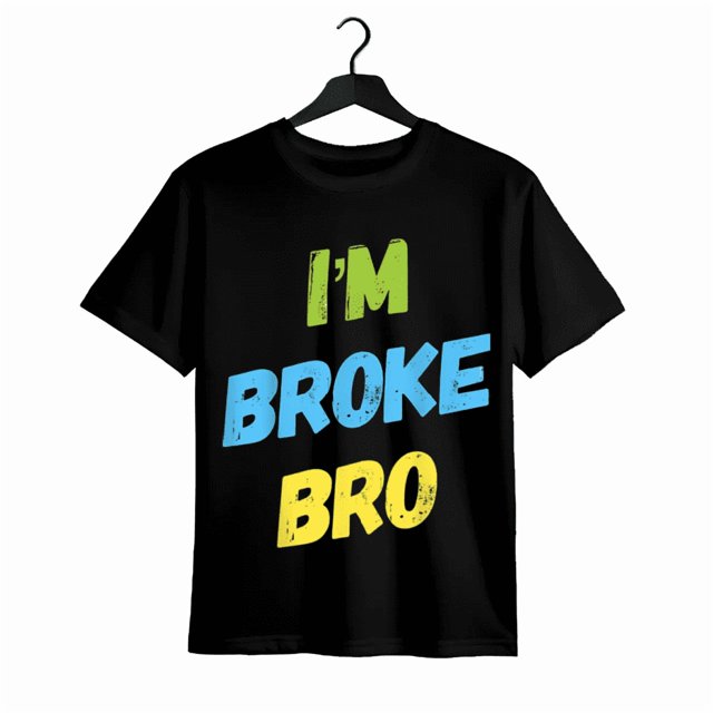 Camiseta estampada con frase divertida "Estoy en la ruina, hermano", para quien ya no tiene dinero, top informal de manga corta para primavera y verano, para hombre y mujer.