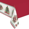 Pioneer Woman Holly & Bows Christmas Plastic Party Tablecloth, 108in x 54in, 2ct