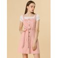 thumbnail image 3 of INSPIRE CHIC Women's Classic Adjustable Strap A-Line Overall Denim Dress, 3 of 6
