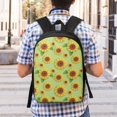thumbnail image 5 of Salouo Sunflower Leaves Print Travel Laptop Backpack,17Inch Casual Bag with Side Pockets for Men & Women Stylish Daypack for Weekender/Business/Hiking-One Size, 5 of 6