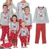 Family Matching Christmas Snowman Pajama Sets Cute Snowman Print Long Sleeve Parent-Child Outfit Sleepwear Home wear