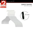 thumbnail image 3 of Mawa by Reston Lloyd Silhouette Series Non-Slip Space Saving Clothes Hanger for Shirts and Dresses, Style 41/F, Set of 12, White, 3 of 6
