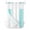 Blue, White, Cyan, variant on No Hook Shower Curtain, Navy Blue Striped Stall Bathroom Curtains with Snap in Liner, Farmhouse Simple Line Vertical Stripes Waterproof Washable Fabric Shower Curtain Set, 48" x 72"